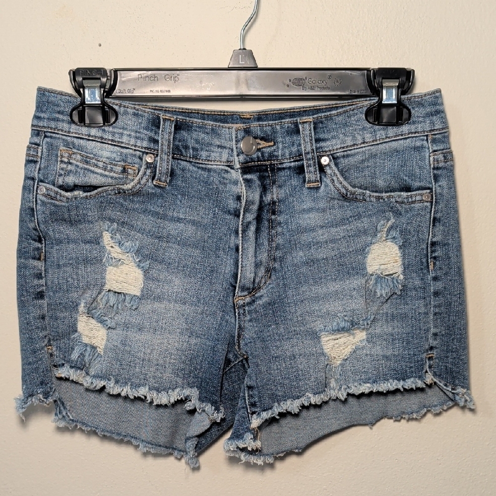 Joe's Jeans Denim Cut-off Shorts Distressed Mid-Rise Stretch Women's Size 26"
